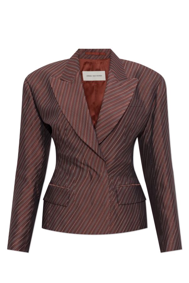 Dries Van Noten Chaqueta con estampado de rayas