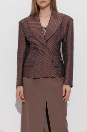 Dries Van Noten Chaqueta con estampado de rayas