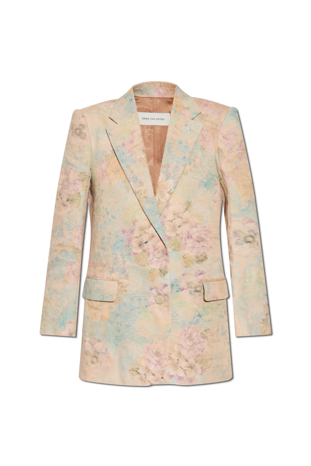 Dries Van Noten Marynarka z motywem kwiatowym