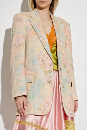 Dries Van Noten Marynarka z motywem kwiatowym