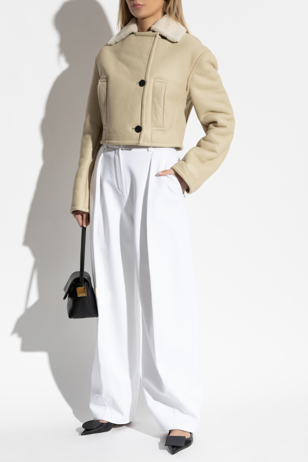 Jacquemus Doppelreihiger Shearling-Mantel