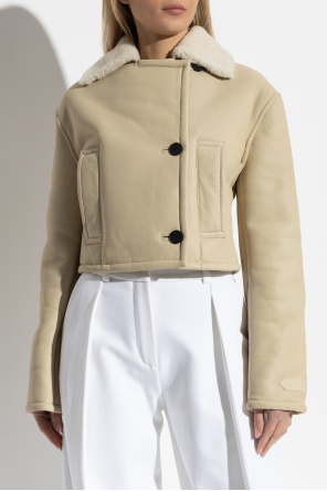 Jacquemus Doppelreihiger Shearling-Mantel