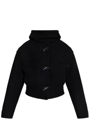 Wełniana kurtka z kapturem