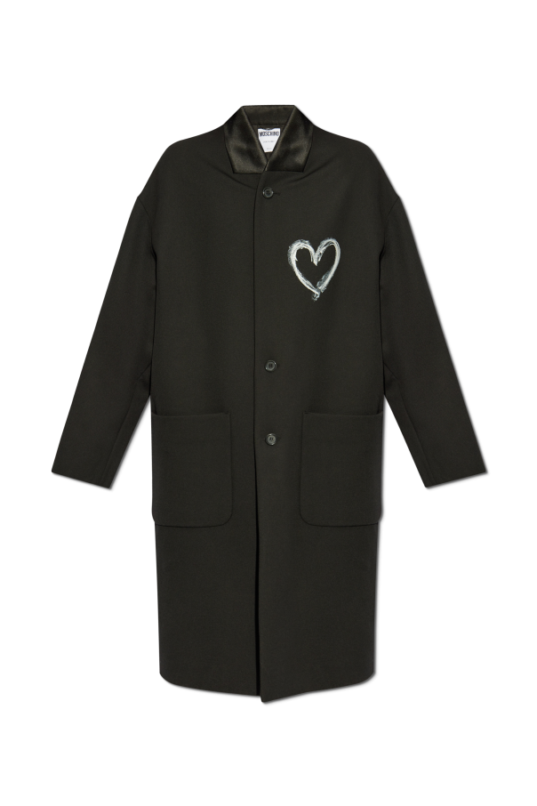 Moschino Abrigo con estampado de corazón