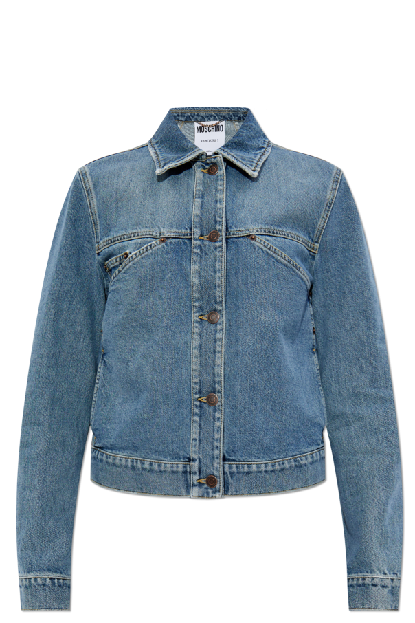 Moschino Jeansowa kurtka z efektem `vintage`