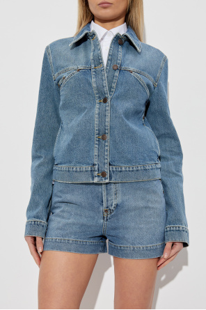 Moschino Jeansowa kurtka z efektem `vintage`