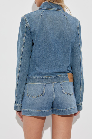 Moschino Jeansowa kurtka z efektem `vintage`
