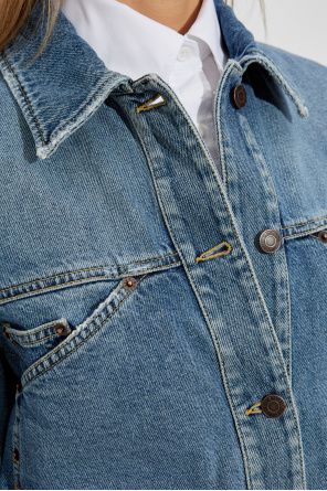 Moschino Jeansowa kurtka z efektem `vintage`