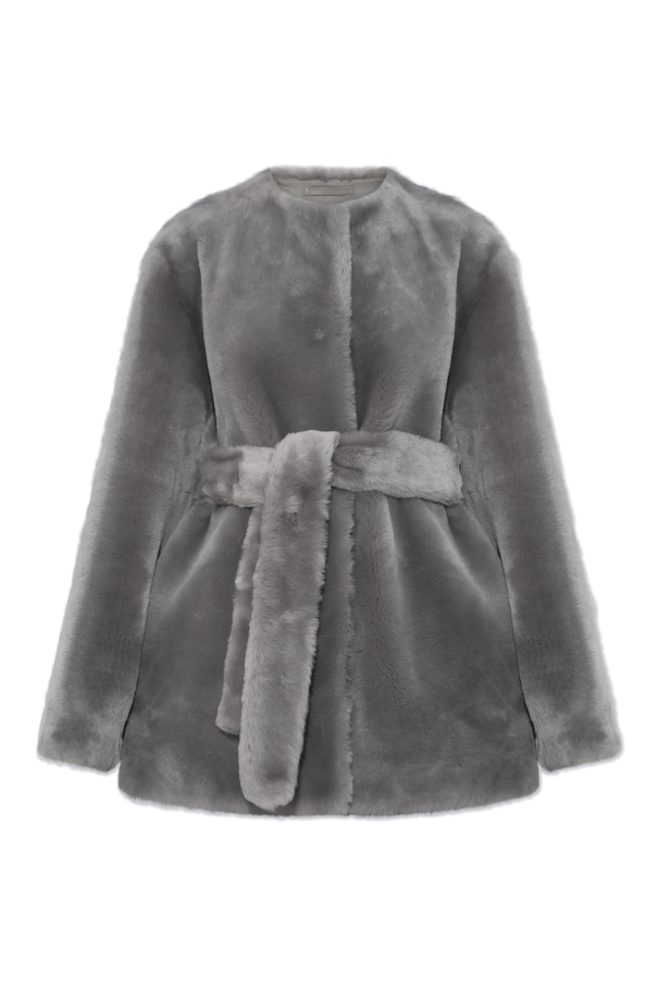 Fur coat with belt od TOTEME