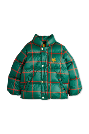 Quilted jacket with a check pattern