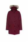 hooded zip-around contrast jacket
