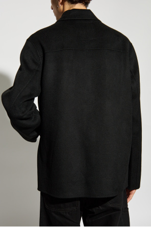 Yves salomon Black Wool Coat