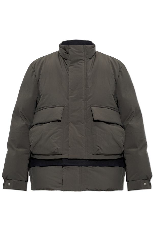 Insulated jacket with stand-up collar od sacai