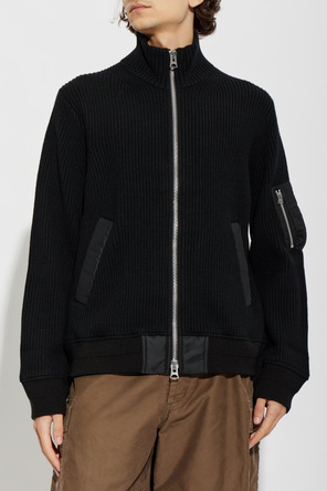 sacai Wool cardigan with pockets