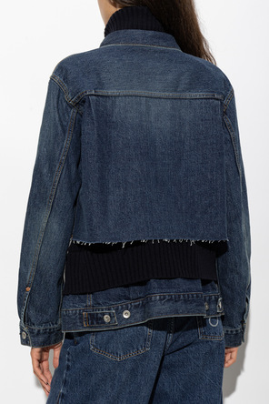 sacai Geacă din denim cu efect „vintage”