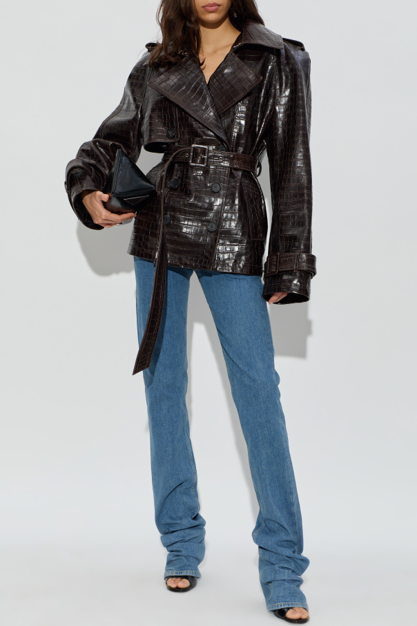 The Attico Leather jacket with belt