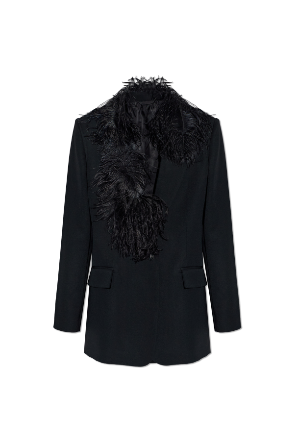 Jacket with ostrich feathers od The Attico
