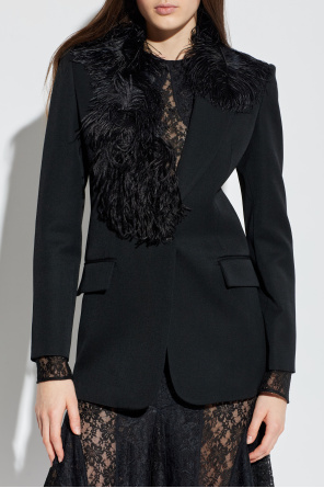 The Attico Blazer mit Straußenfedern