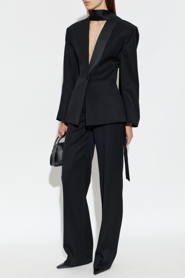 The Attico Blazer with satin shawl