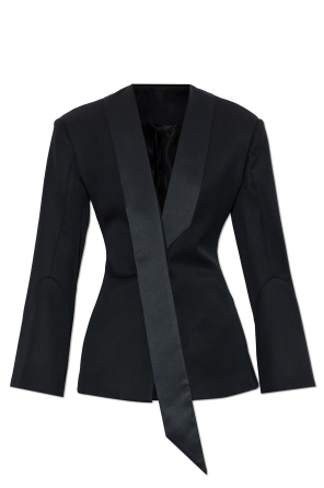 Blazer with satin shawl