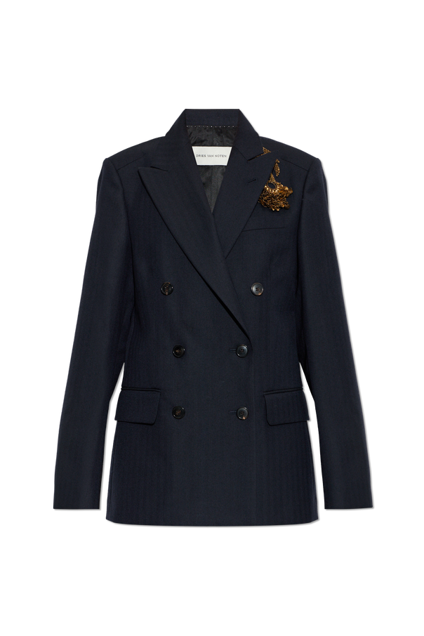 ‘Barrysta’ blazer with appliqué od Dries Van Noten