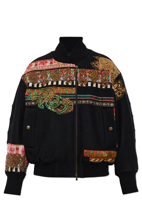 Dries Van Noten Jachetă tip „bomber” Valdi cu aplicații