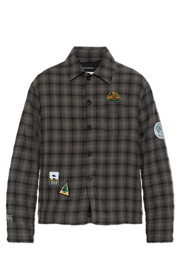 Quilted shirt jacket with checked pattern od Song for the Mute