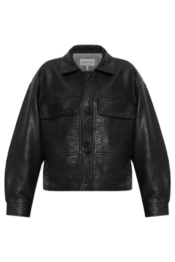 Leather jacket ‘Vineth’ in vintage style od Munthe