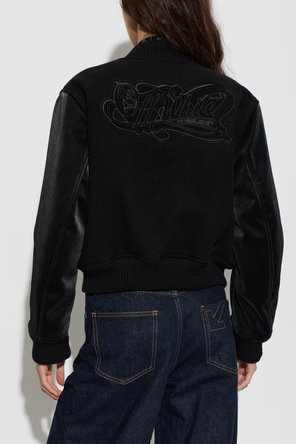 Off-White Geacă tip ‘bomber’ îmblănită
