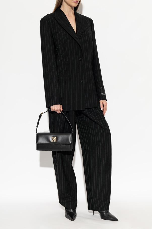 Off-White Americana de lana con solapas cerradas