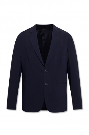 Emporio Armani hooded padded coat Blue