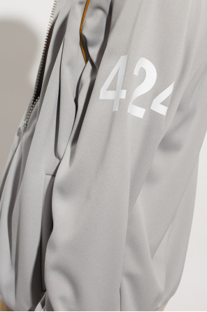 424 Moschino Kids Boy's Grey Cotton Sweatshirt With Logo Print