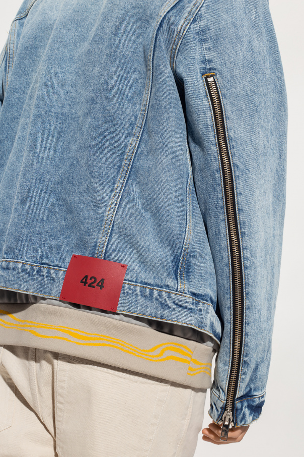 Louis Vuitton Stonewashed Sleeveless Trucker Jacket Blue. Size 38