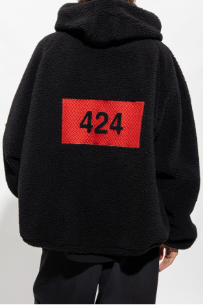 424 Rick Owens X Champion logo-print zip hooded jacket