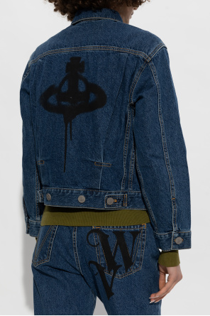 Vivienne Westwood Jeansowa kurtka z logo