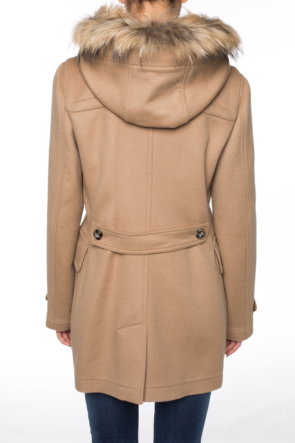 Brown Fur hood jacket Burberry - Vitkac TW