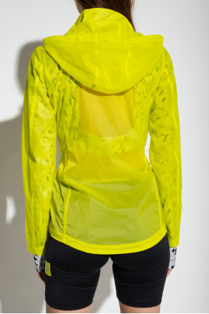 Giorgio Armani logo-print detail swim shorts Transparent hooded jacket