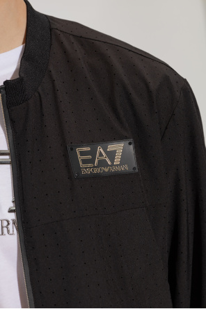 EA7 Emporio short-sleeve Armani Emporio short-sleeve Armani side logo-print sneakers Grau