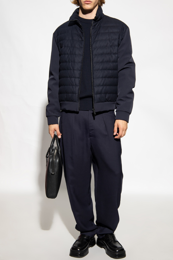 Giorgio single-breasted armani Down jacket