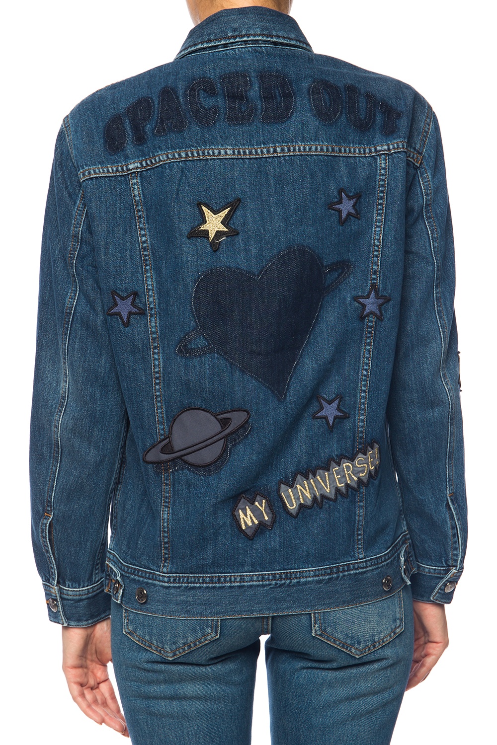 Blue Patched denim jacket Emporio Armani - Vitkac TW