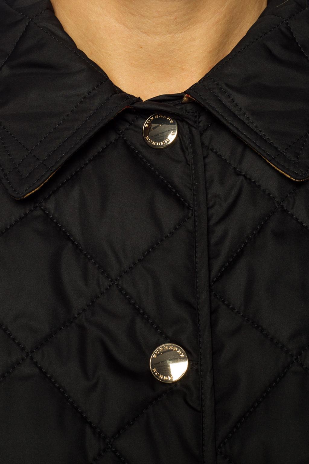 Burberry Men's Black Diamond Quilted Jacket L Burberry