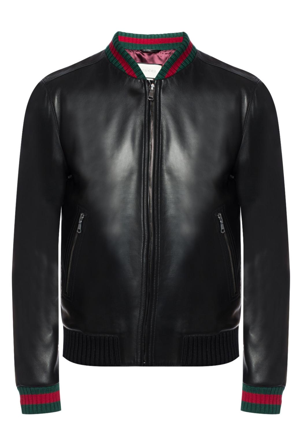 gucci leather jacket mens