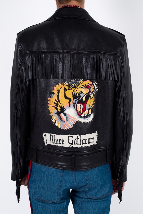 Fringed leather jacket Gucci - Vitkac 