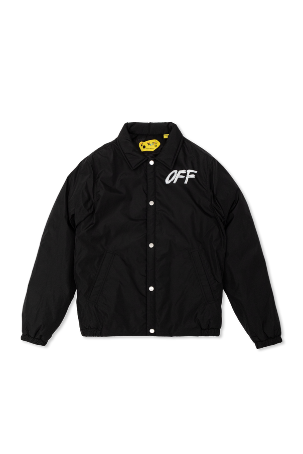 Padded jacket with printed logo od Off-White Kids