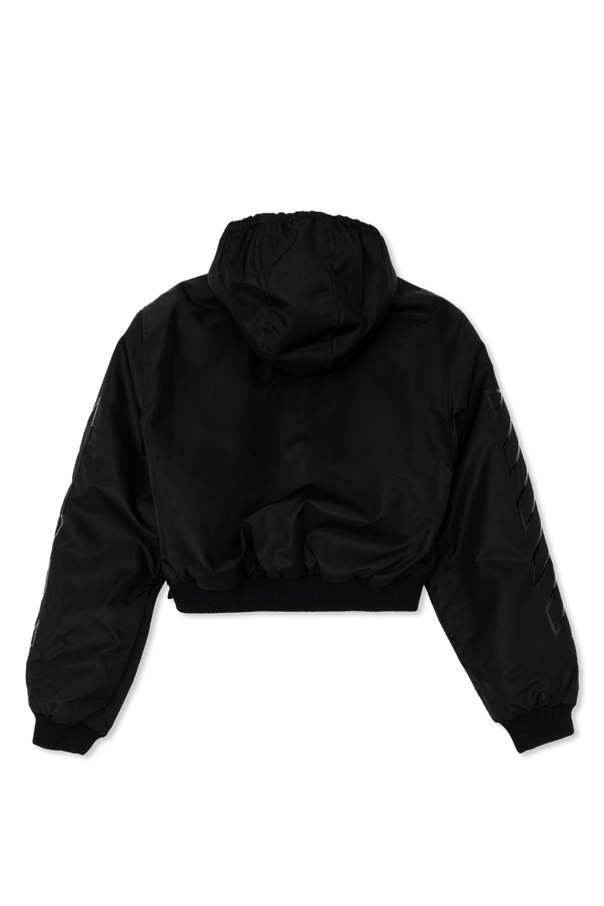 Off-White Kids Insulated hooded coat