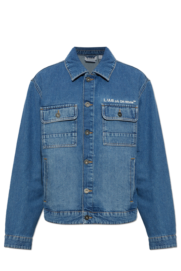 L/AB c/o Off-White Logo-printed denim jacket