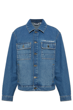 Logo-printed denim jacket