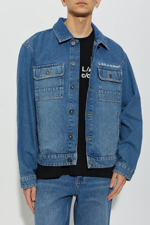 L/AB c/o Off-White Logo-printed denim jacket