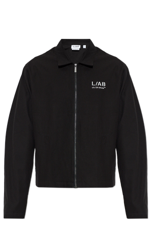 Cotton jacket with printed logo