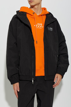 L/AB c/o Off-White Hooded nylon jacket